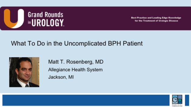 What To Do in the Uncomplicated BPH Patient