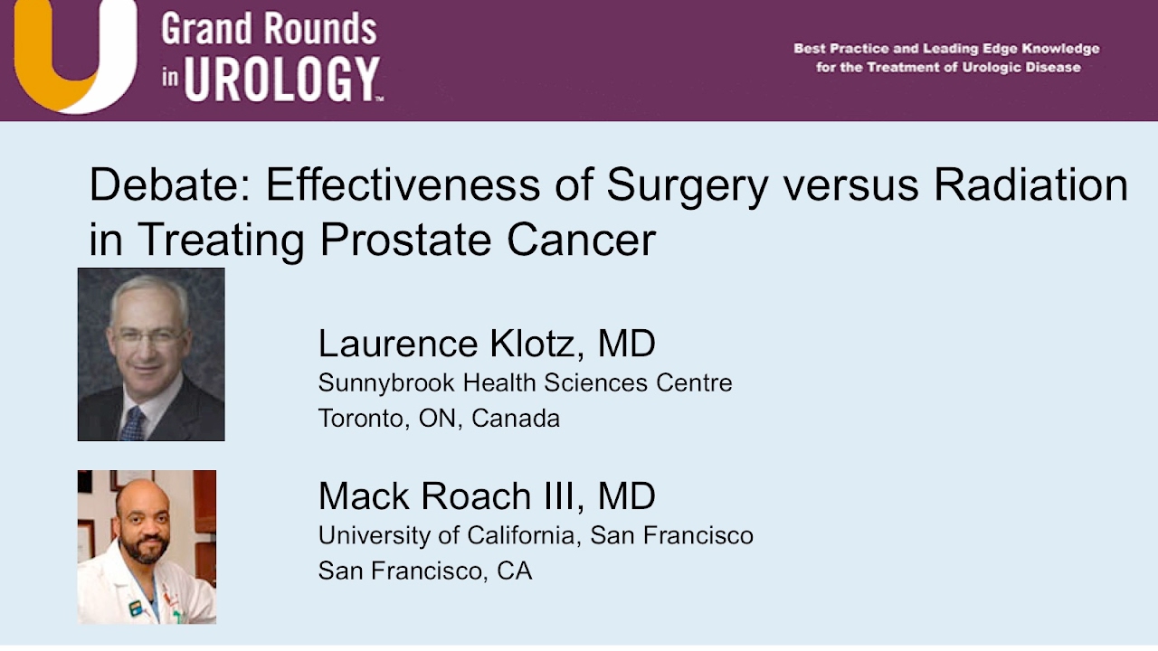 Debate Effectiveness of Surgery vs. Radiation Prostate