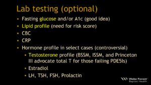 ED optional Lab testing