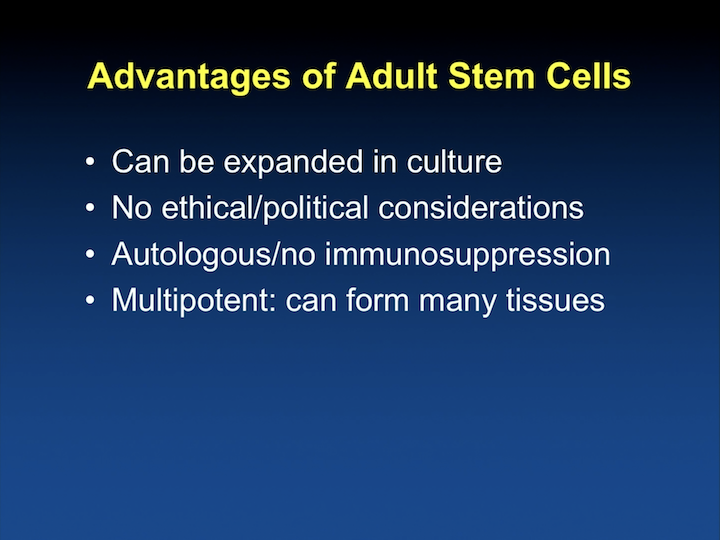 advantages and disadvantages of embryonic stem cells