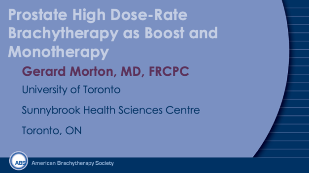Prostate High Dose-Rate (HDR) Brachytherapy as Boost and Monotherapy
