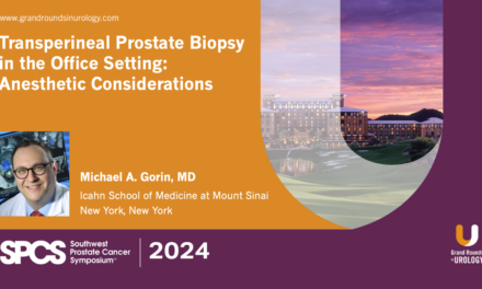 Transperineal Prostate Biopsy in the Office Setting Anesthetic Considerations