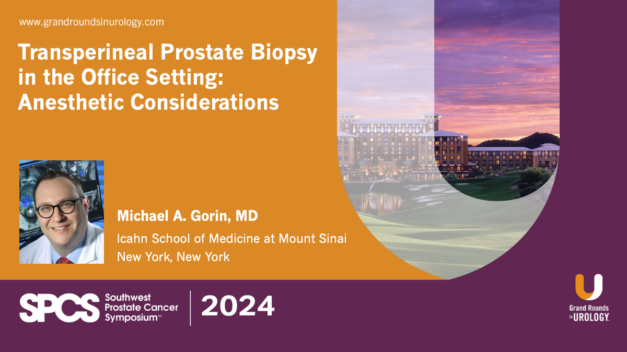 Transperineal Prostate Biopsy in the Office Setting Anesthetic Considerations